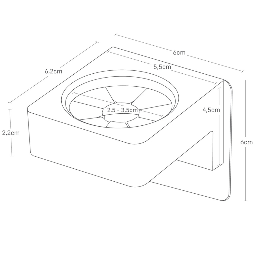 YAMAZAKI Bílý plastový držák Film Hook 6 x 6
