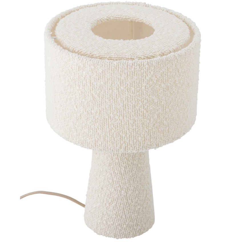 Bloomingville Bílá bouclé stolní lampa Emmie Bloomingville
