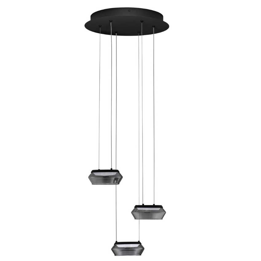 Nova Luce Kouřově šedé skleněné závěsné světlo Jailyn 35 cm Nova Luce