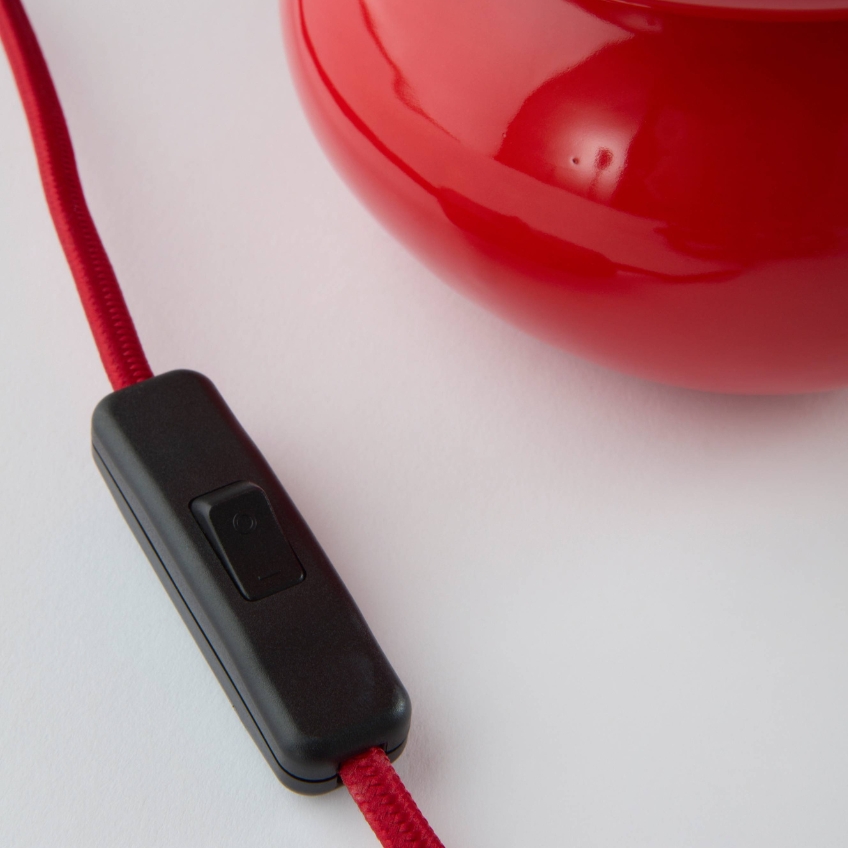 Jotex Červená keramická stolní lampa FONSO Jotex