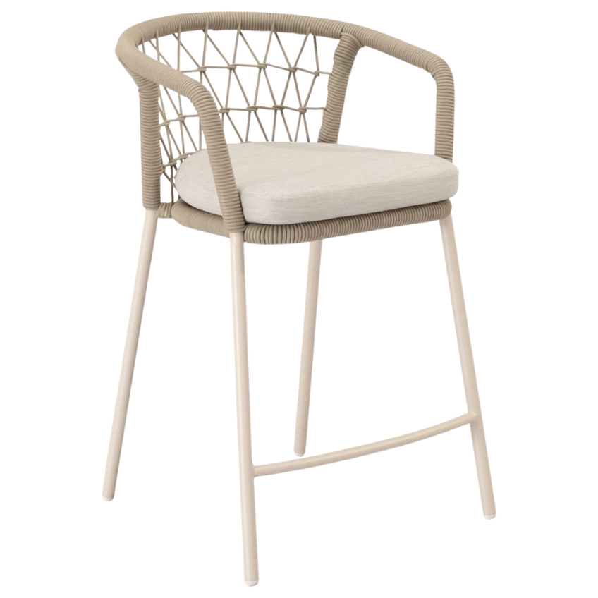 Somcasa Béžová kovová barová židle Edwin 65 cm Somcasa