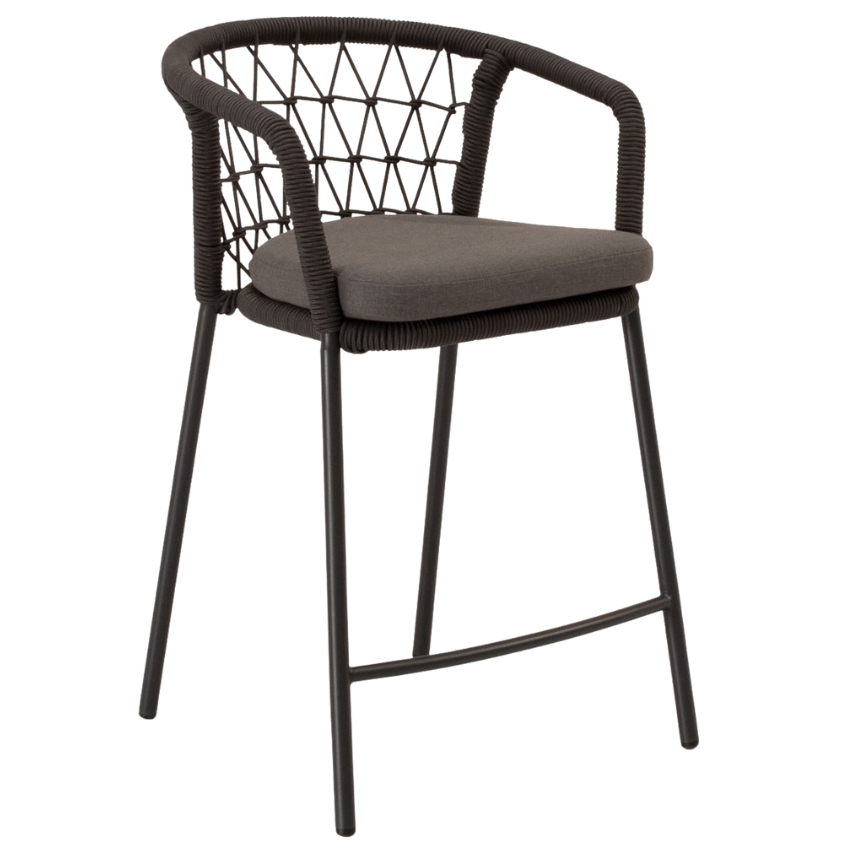 Somcasa Šedá kovová barová židle Edwin 65 cm Somcasa