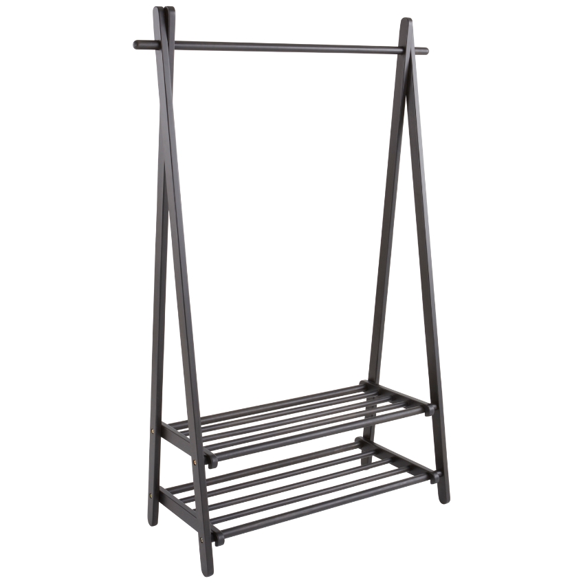 Jotex Černý dřevěný stojací věšák COLE 150 x 100 cm Jotex