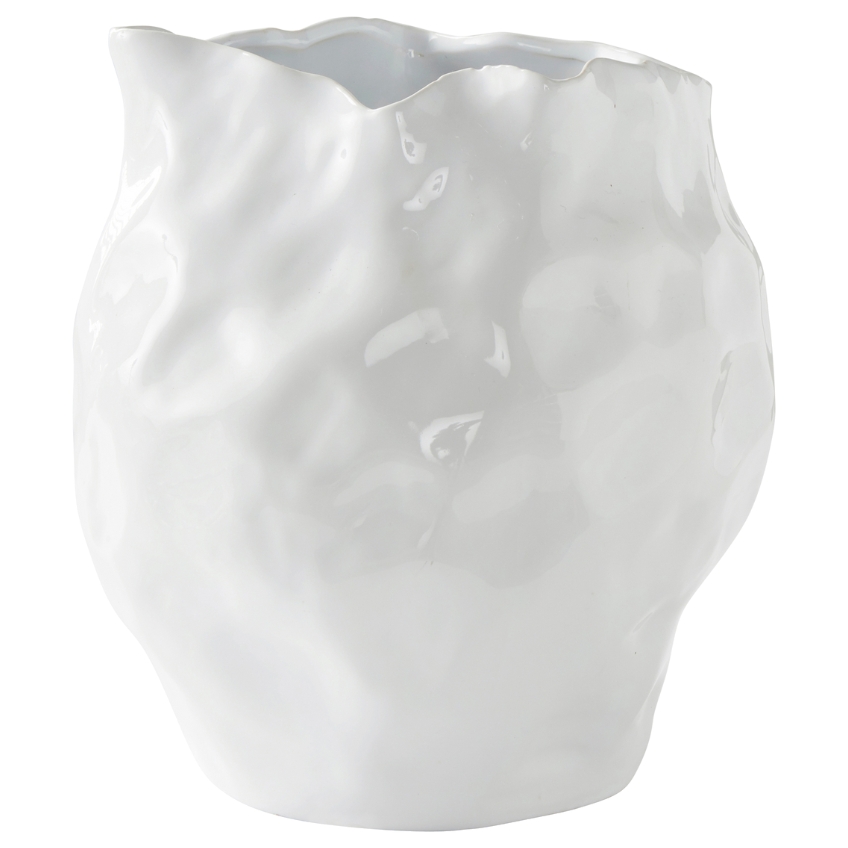 Jotex Bílá keramická váza BUBBA 31 cm Jotex