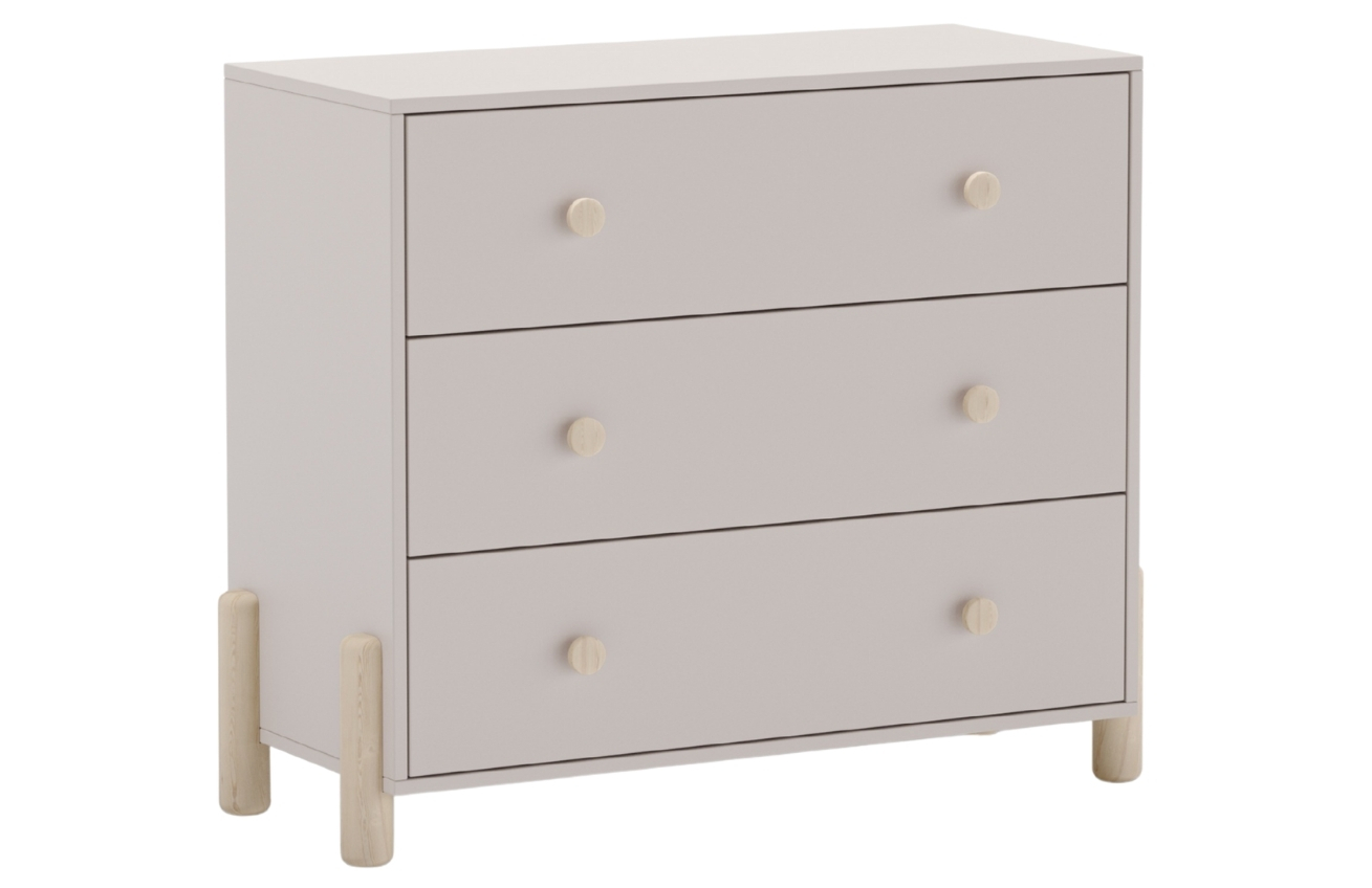 Marckeric Krémová dřevěná komoda Enola 90 x 40 cm Marckeric