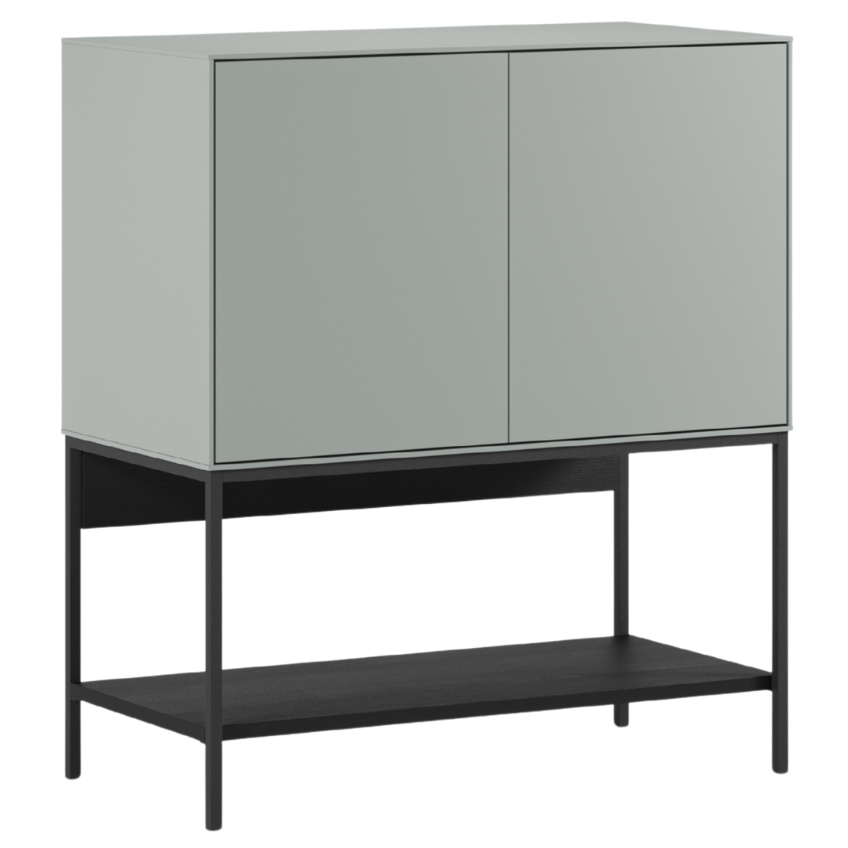 Marckeric Zeleno-černá lakovaná komoda Amira 80 x 40 cm Marckeric