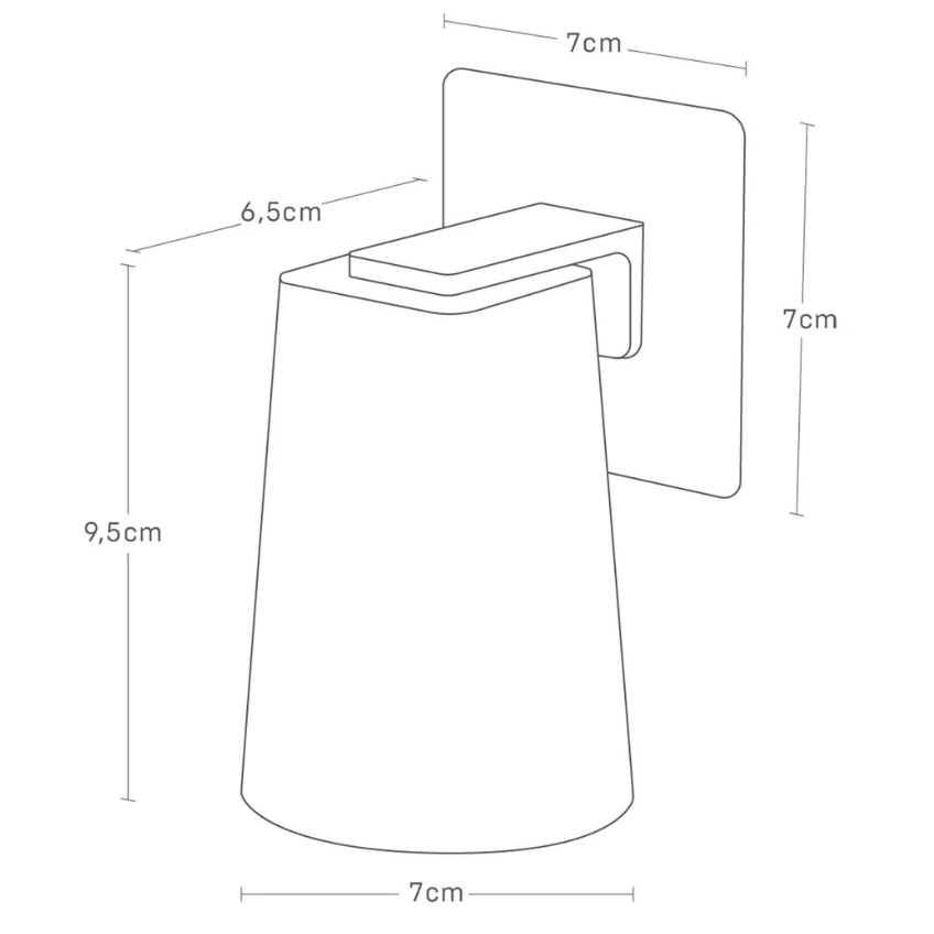 YAMAZAKI Bílý plastový držák s kelímkem Film Hook YAMAZAKI