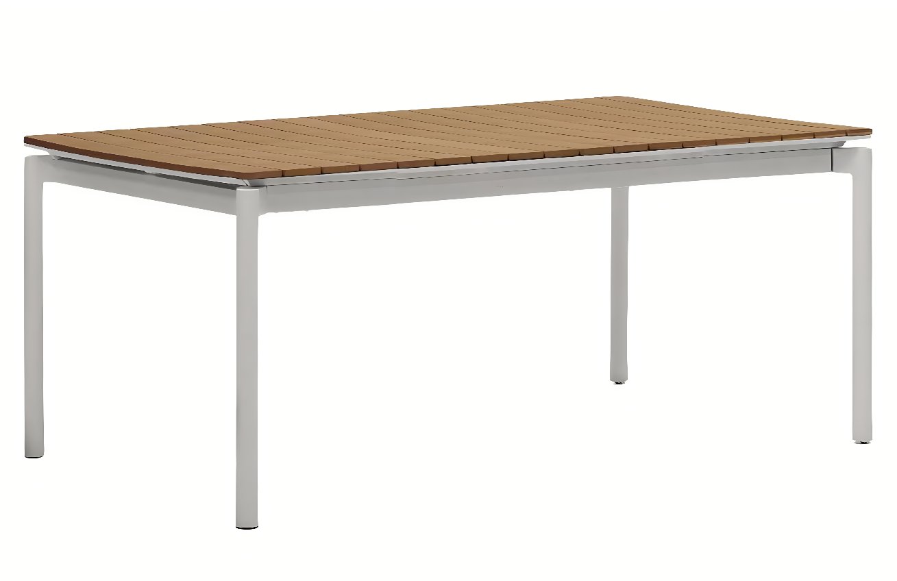 Kave Home Rozkládací zahradní stůl z polywoodu Canyelles 180/240 x 100 cm s šedou podnoží Kave Home