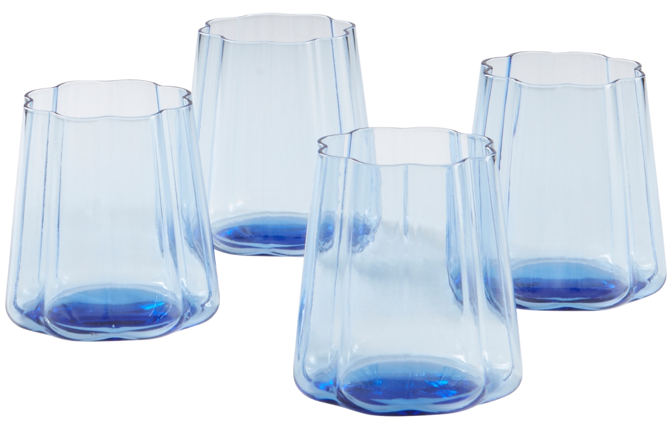 Jotex Sada čtyř modrých sklenic NINA 260 ml Jotex