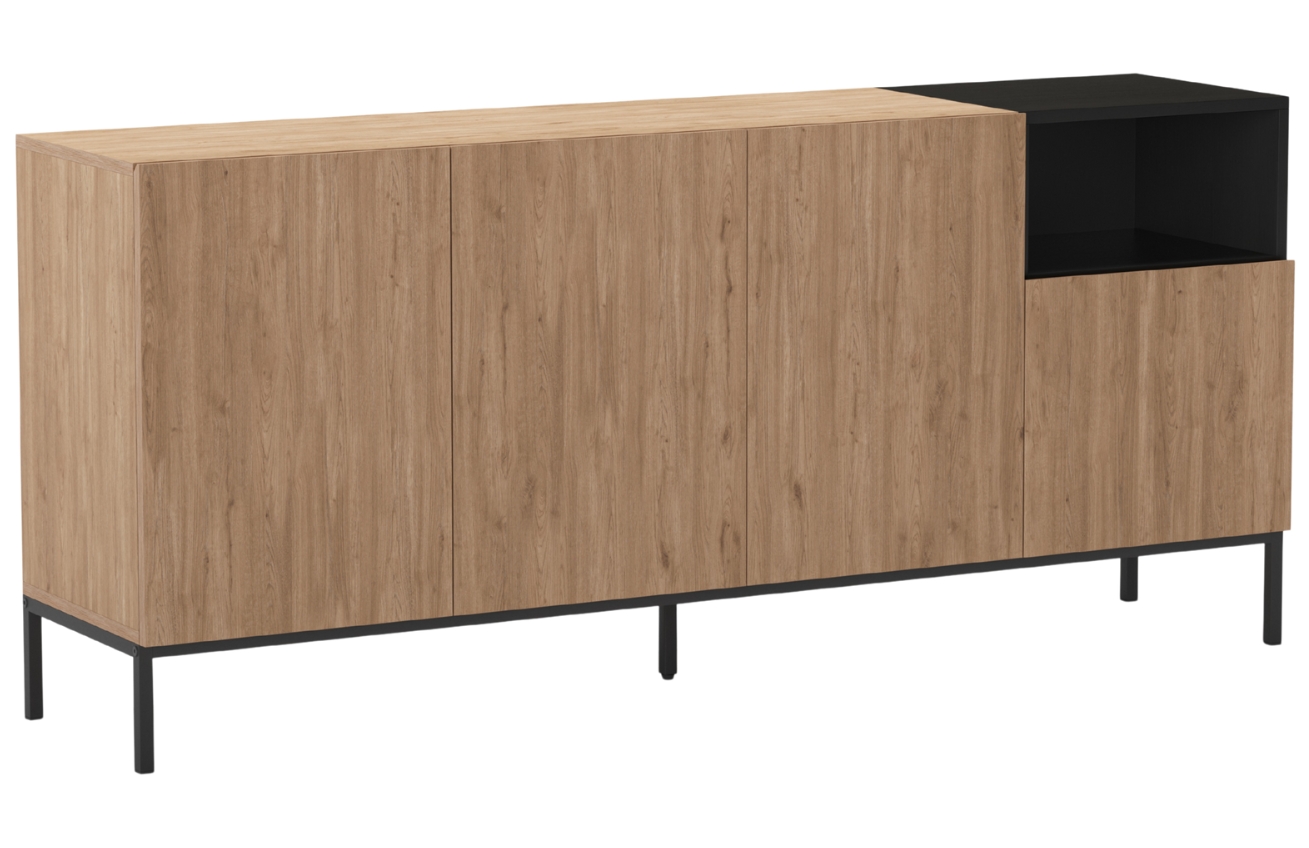 Marckeric Komoda Cailin 180 x 40 cm s dřevěným dekorem Marckeric