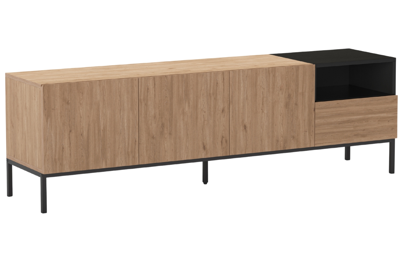 Marckeric TV stolek Cailin 180 x 40 cm s dřevěným dekorem Marckeric
