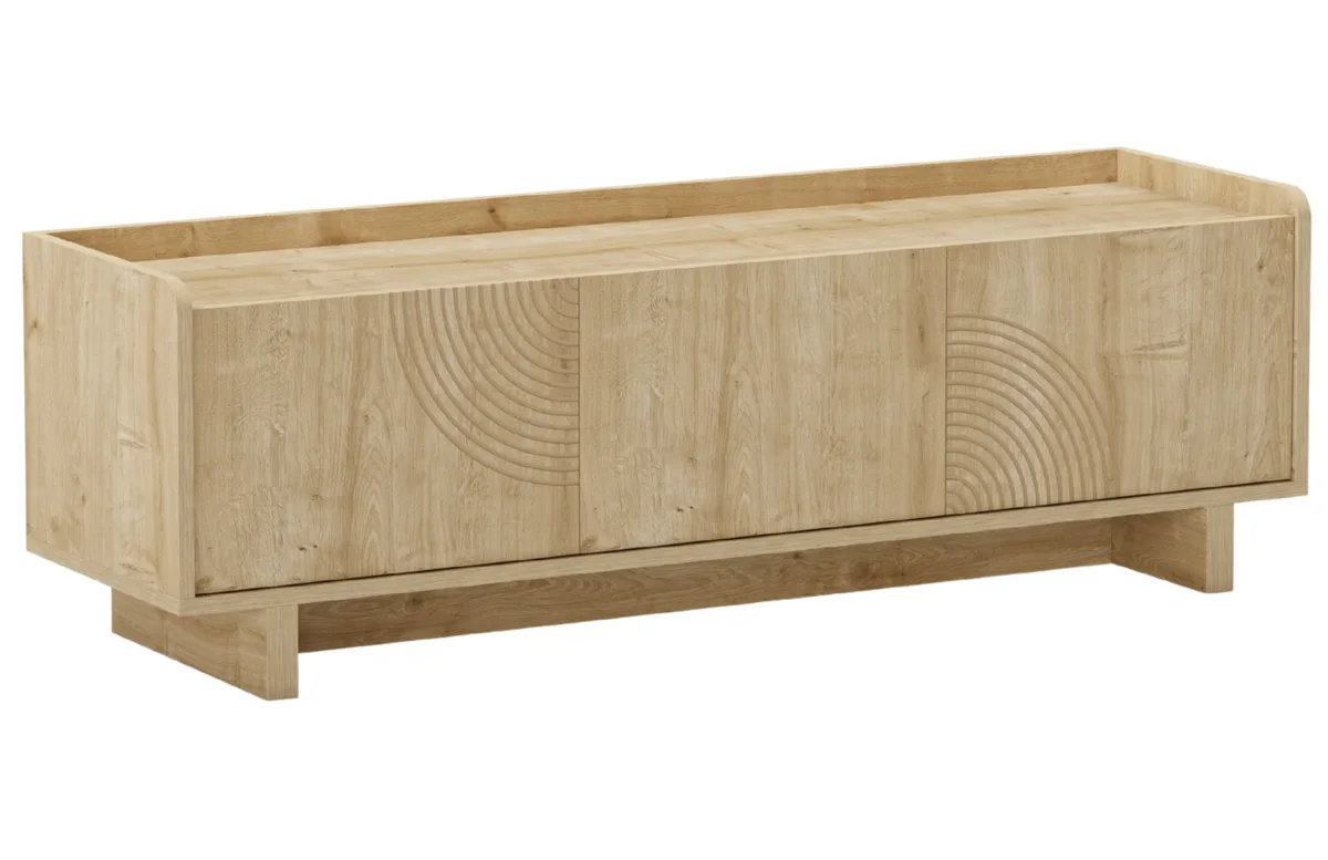 Marckeric TV stolek Daira 140 x 40 cm s dubovým dekorem