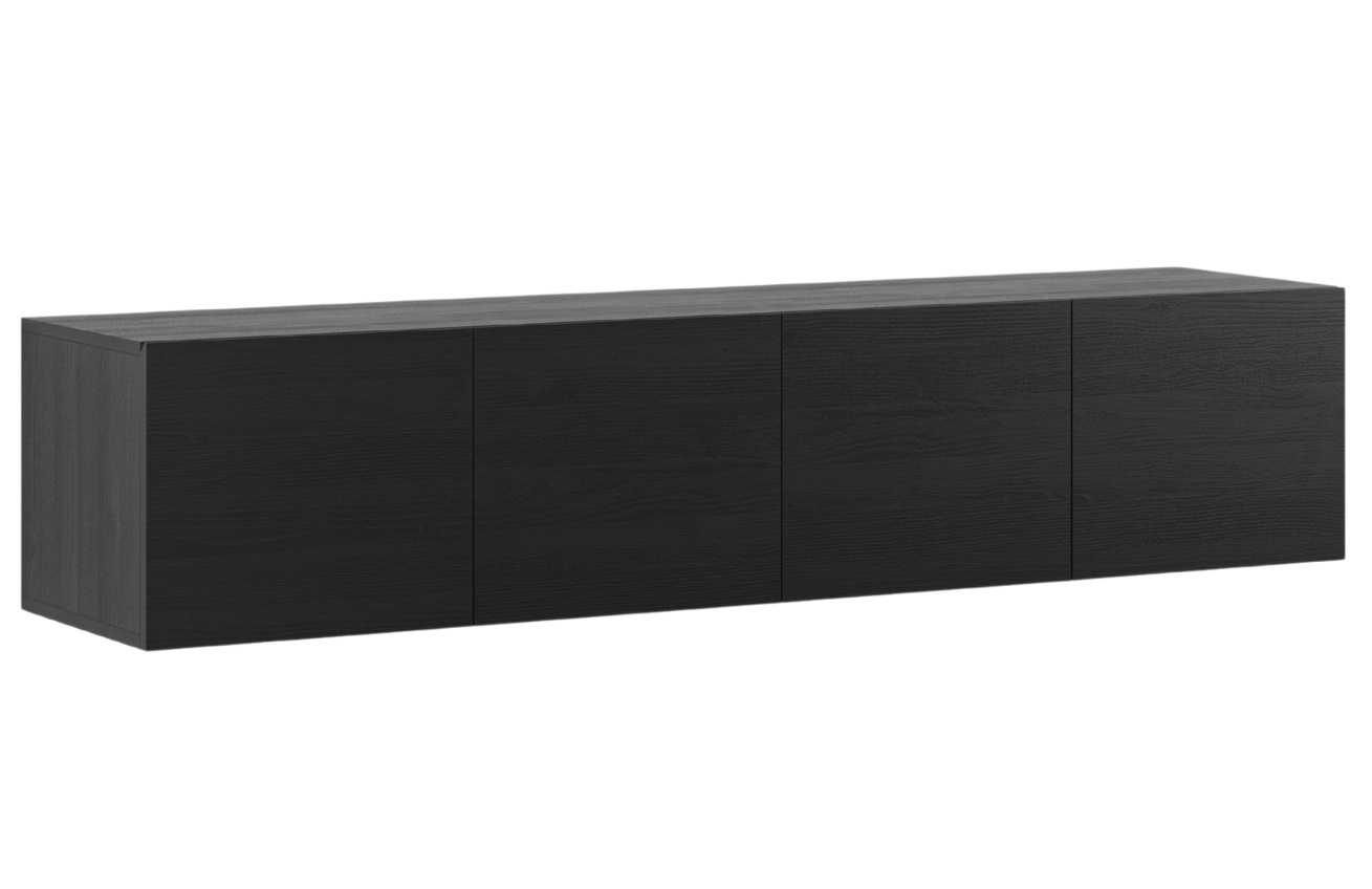 Marckeric Černý TV stolek Daroca 180 x 35 cm Marckeric
