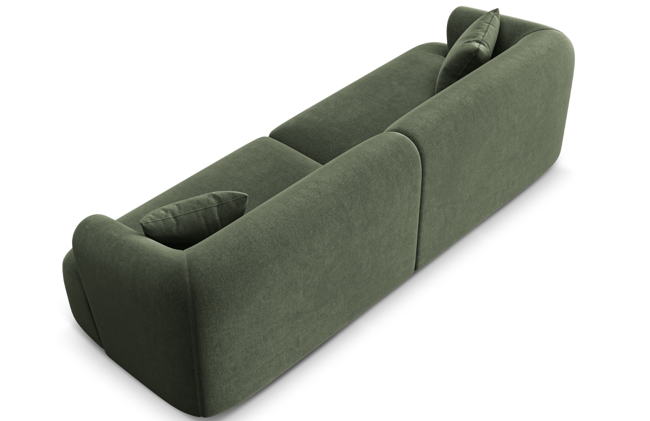Cosmopolitan Design Zelená sametová čtyřmístná pohovka Campi 255 cm Cosmopolitan Design