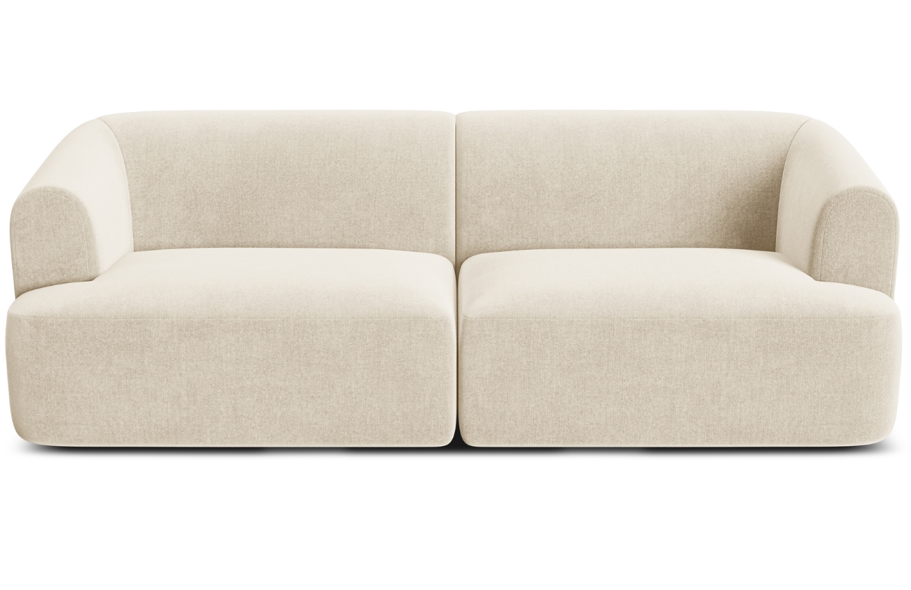 Cosmopolitan Design Světle béžová sametová trojmístná pohovka Campi 220 cm Cosmopolitan Design