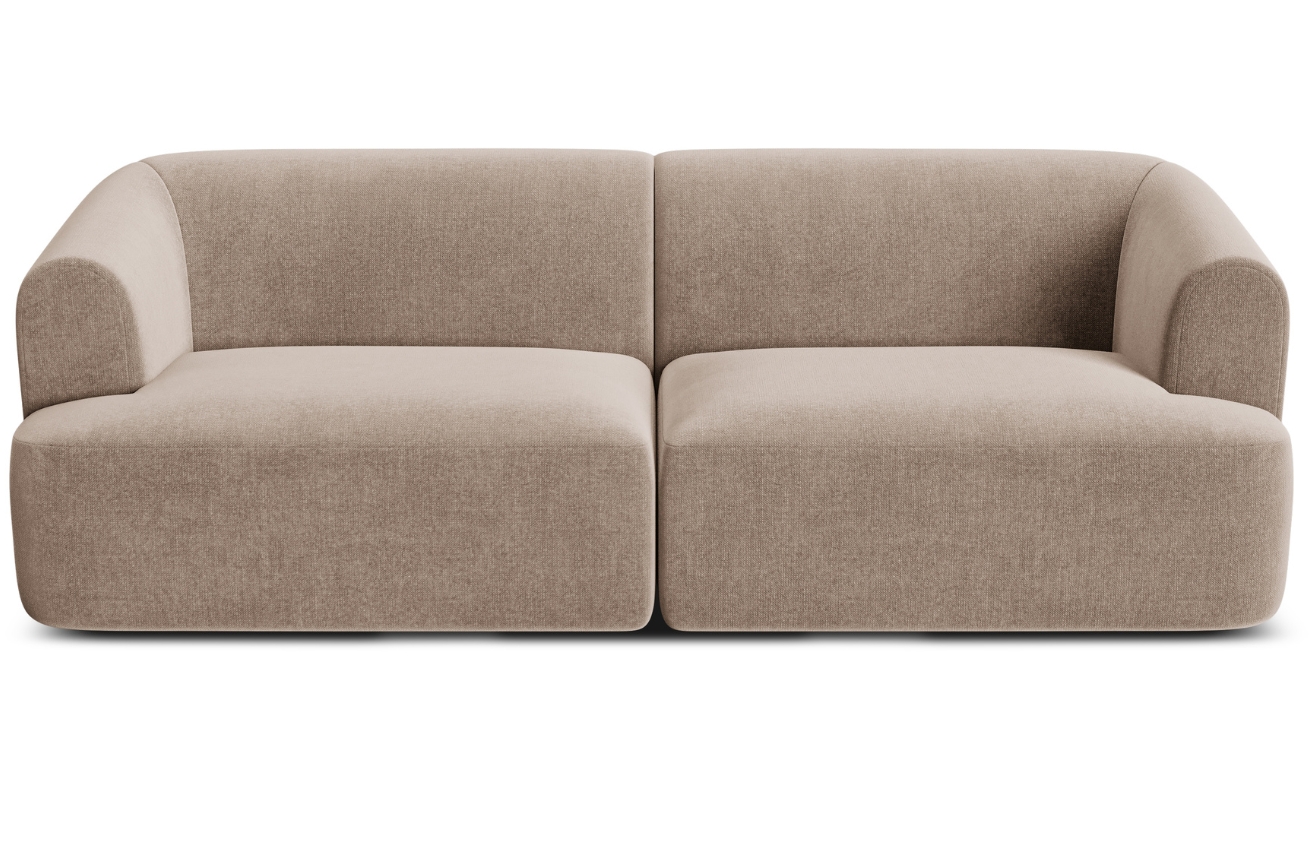 Cosmopolitan Design Béžová sametová trojmístná pohovka Campi 220 cm Cosmopolitan Design