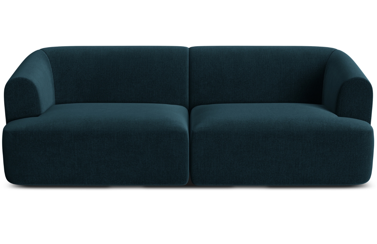 Cosmopolitan Design Petrolejově modrá sametová trojmístná pohovka Campi 220 cm Cosmopolitan Design