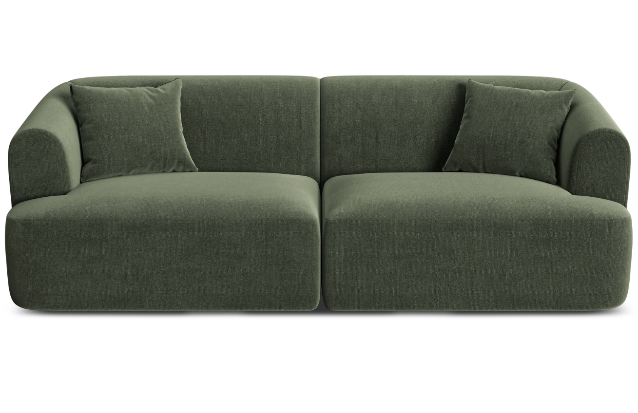 Cosmopolitan Design Zelená sametová trojmístná pohovka Campi 220 cm Cosmopolitan Design