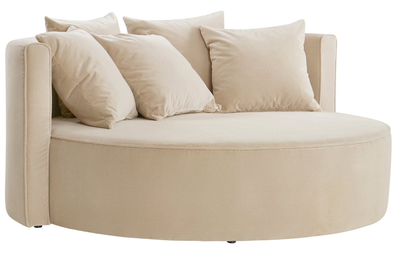 Jotex Béžová sametová pohovka WYOMING 160 cm Jotex