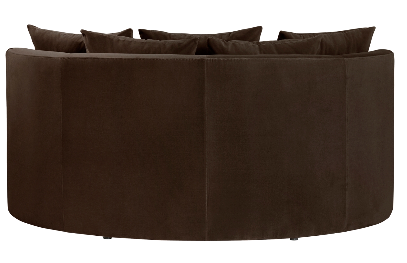 Jotex Hnědá sametová pohovka WYOMING 160 cm Jotex