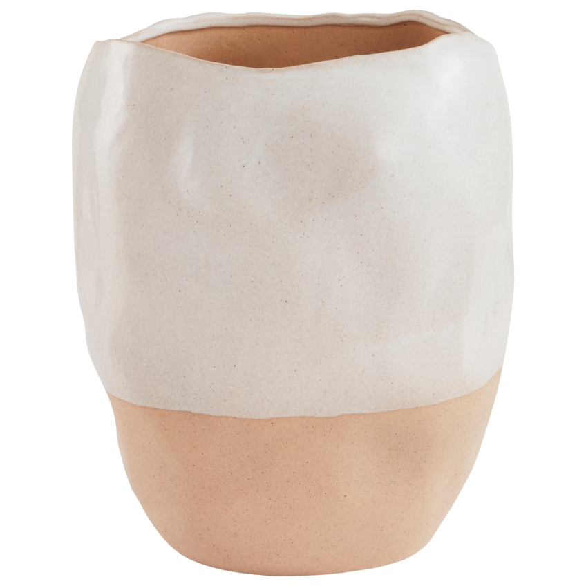 Jotex Béžová keramická váza ALMOND 27 cm Jotex