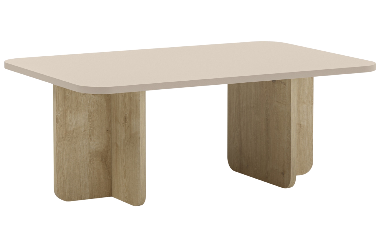 Marckeric Krémový konferenční stolek Hillary 100 x 60 cm Marckeric