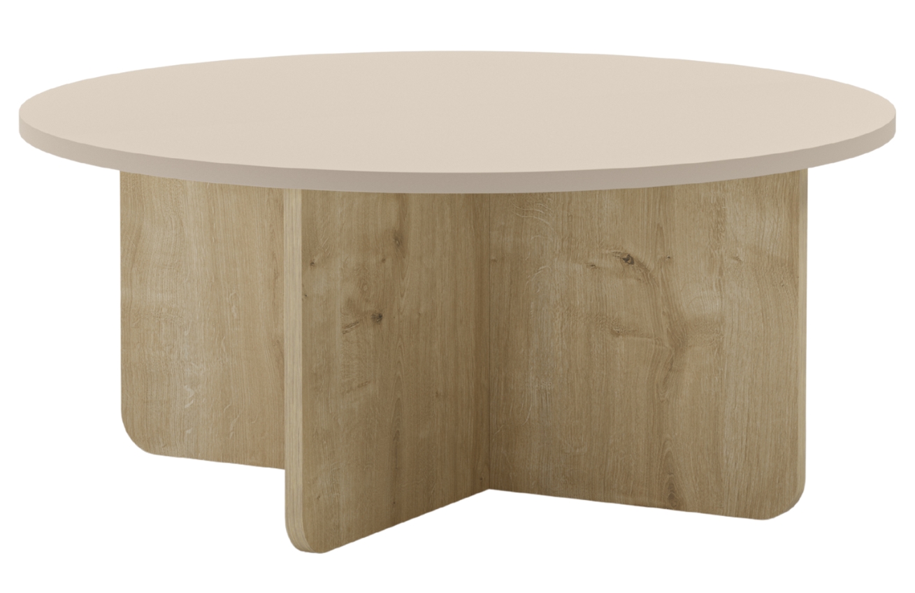 Marckeric Krémový konferenční stolek Hillary 80 cm Marckeric