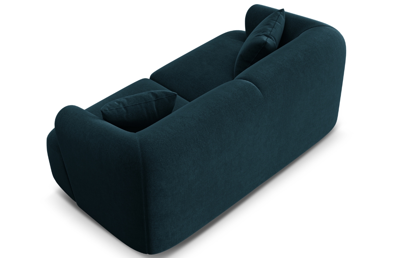 Cosmopolitan Design Petrolejově modrá sametová dvoumístná pohovka Campi 180 cm Cosmopolitan Design