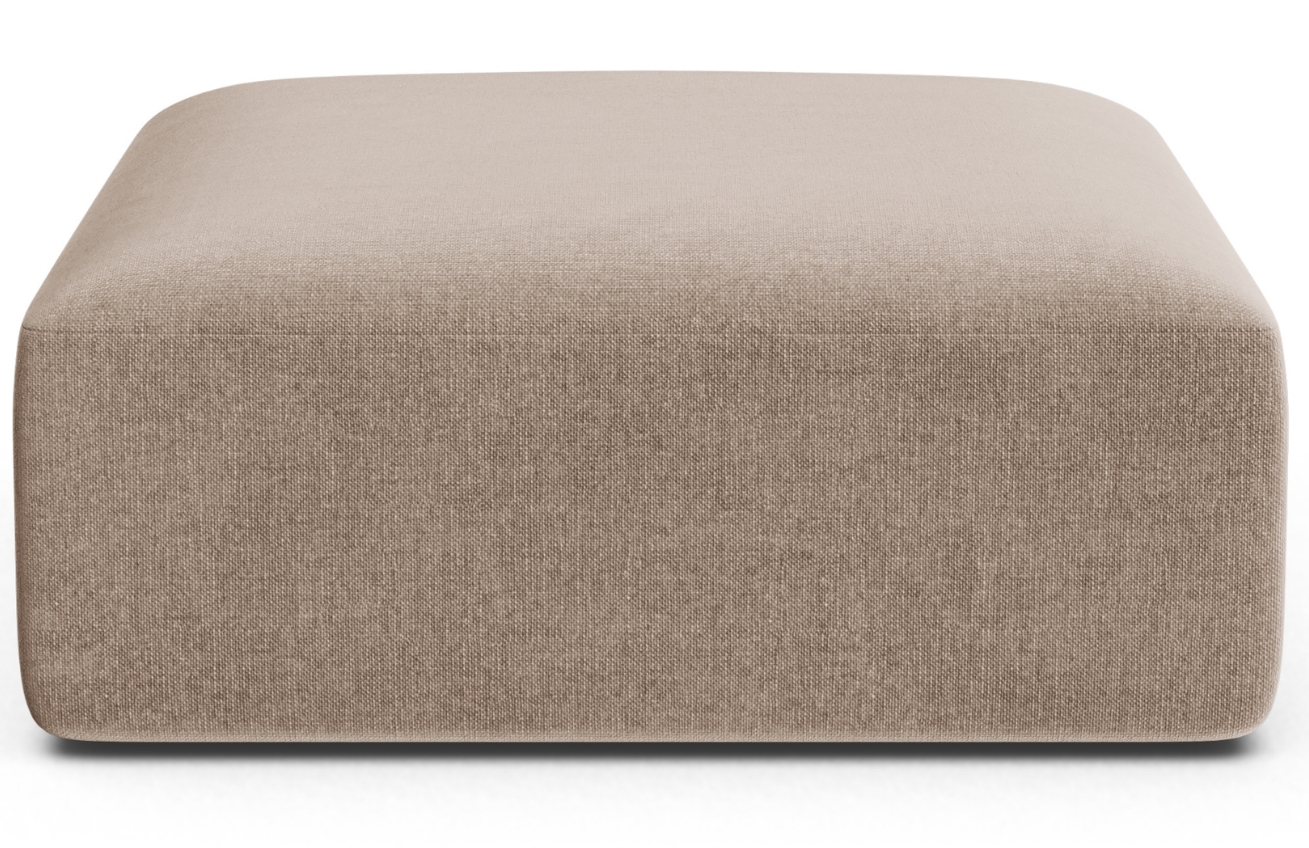 Cosmopolitan Design Béžová sametová podnožka Campi 90 x 90 cm Cosmopolitan Design