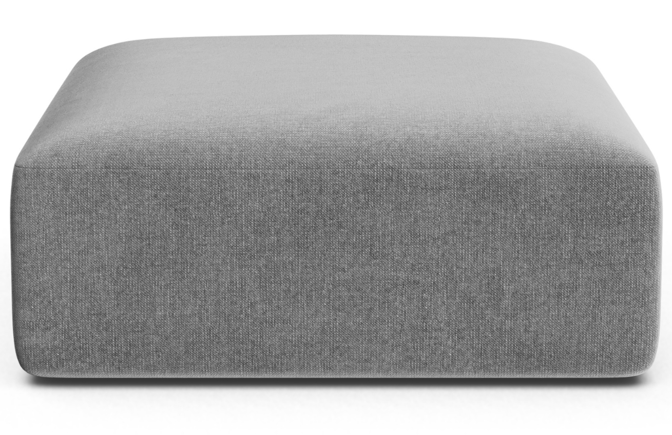 Cosmopolitan Design Šedá sametová podnožka Campi 90 x 90 cm Cosmopolitan Design