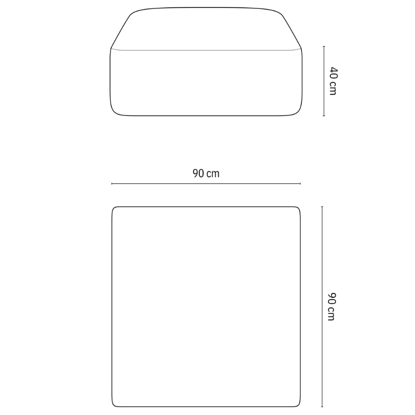 Cosmopolitan Design Petrolejově modrá sametová podnožka Campi 90 x 90 cm Cosmopolitan Design