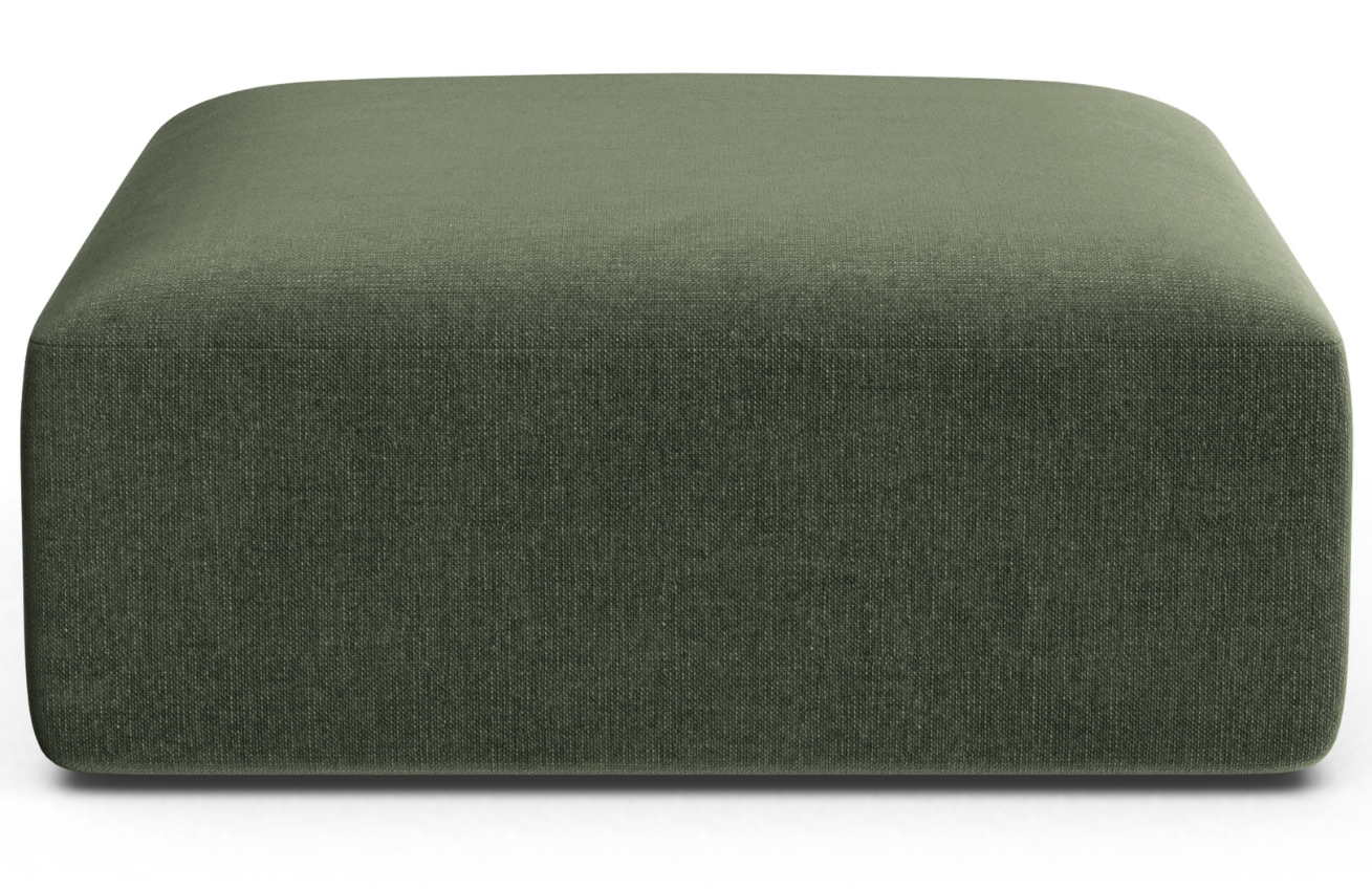 Cosmopolitan Design Zelená sametová podnožka Campi 90 x 90 cm Cosmopolitan Design