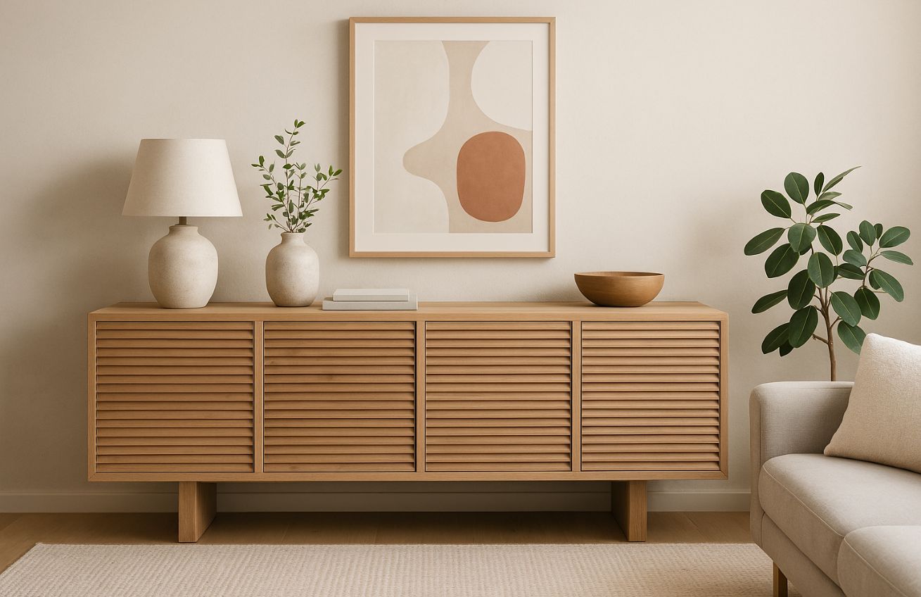 Micadoni Dřevěný TV stolek Aires 160 x 40 cm Micadoni