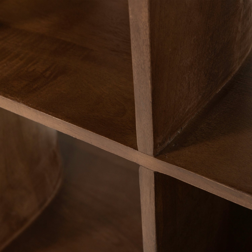 WOOOD Ořechová knihovna Sinne 180 x 130 cm WOOOD