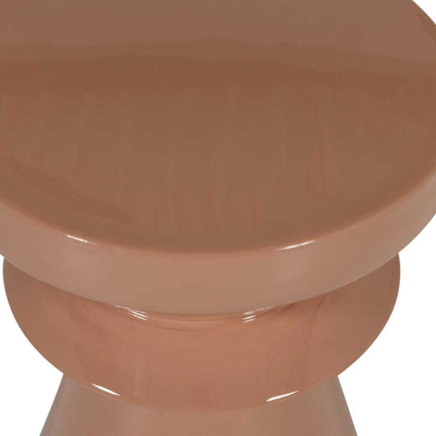WOOOD Růžový kovový odkládací stolek Fedde 30 cm WOOOD
