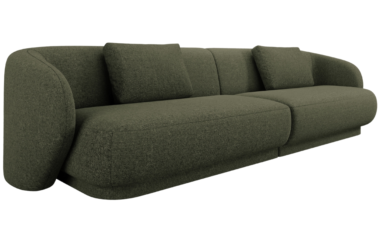 Cosmopolitan Design Zelená čalouněná čtyřmístná pohovka Camden 304 cm Cosmopolitan Design