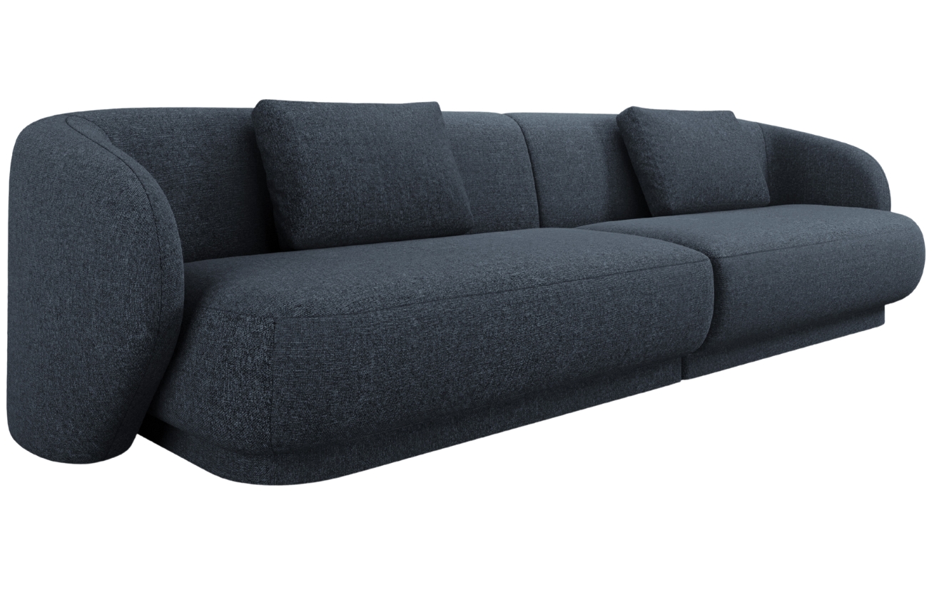 Cosmopolitan Design Modrá čalouněná čtyřmístná pohovka Camden 304 cm Cosmopolitan Design