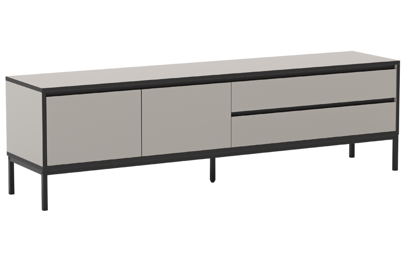 Marckeric Krémový lakovaný TV stolek Lorenza 180 x 40 cm Marckeric