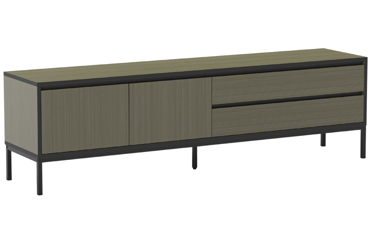 Marckeric Zelený lakovaný TV stolek Lorenza 180 x 40 cm Marckeric
