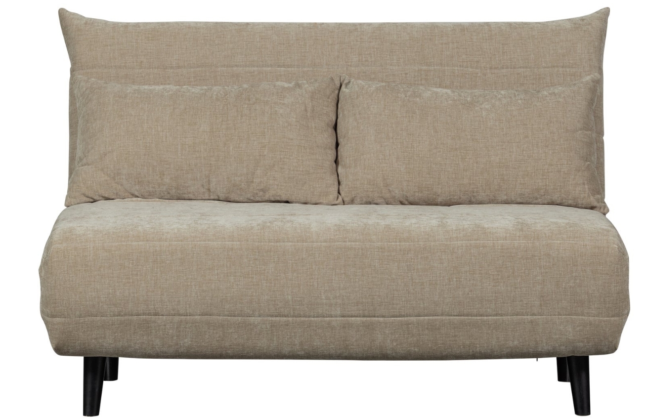 WOOOD Béžová žinylková dvoumístná rozkládací pohovka Xem 122 cm WOOOD