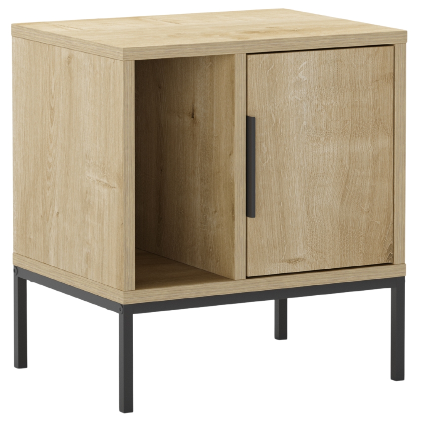 Marckeric Noční stolek Lani 45 x 35 cm s dubovým dekorem Marckeric