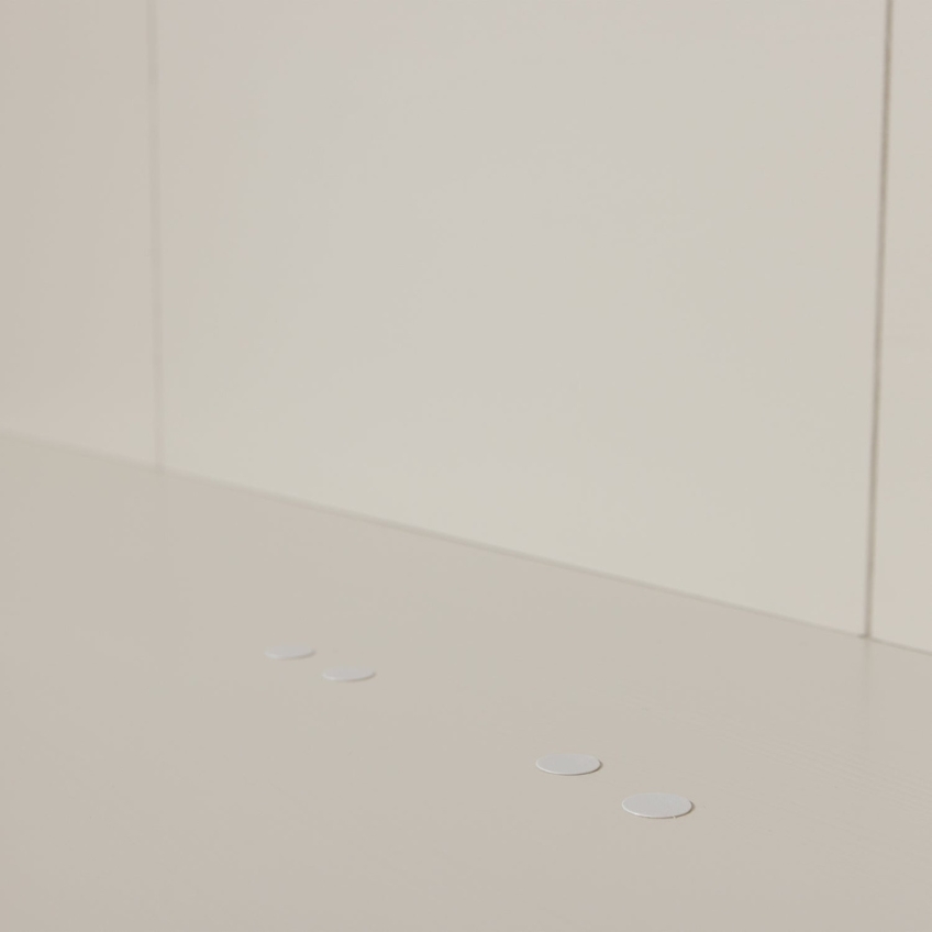 WOOOD Světle šedá dřevěná TV stěna Meggy 215 x 160 cm WOOOD