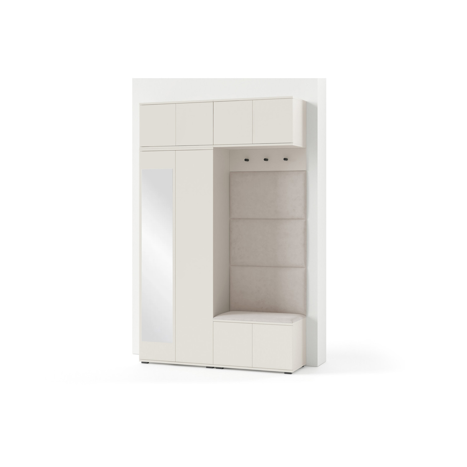 Předsíňová stěna BIANCO I Se zrcadlem Hnědá