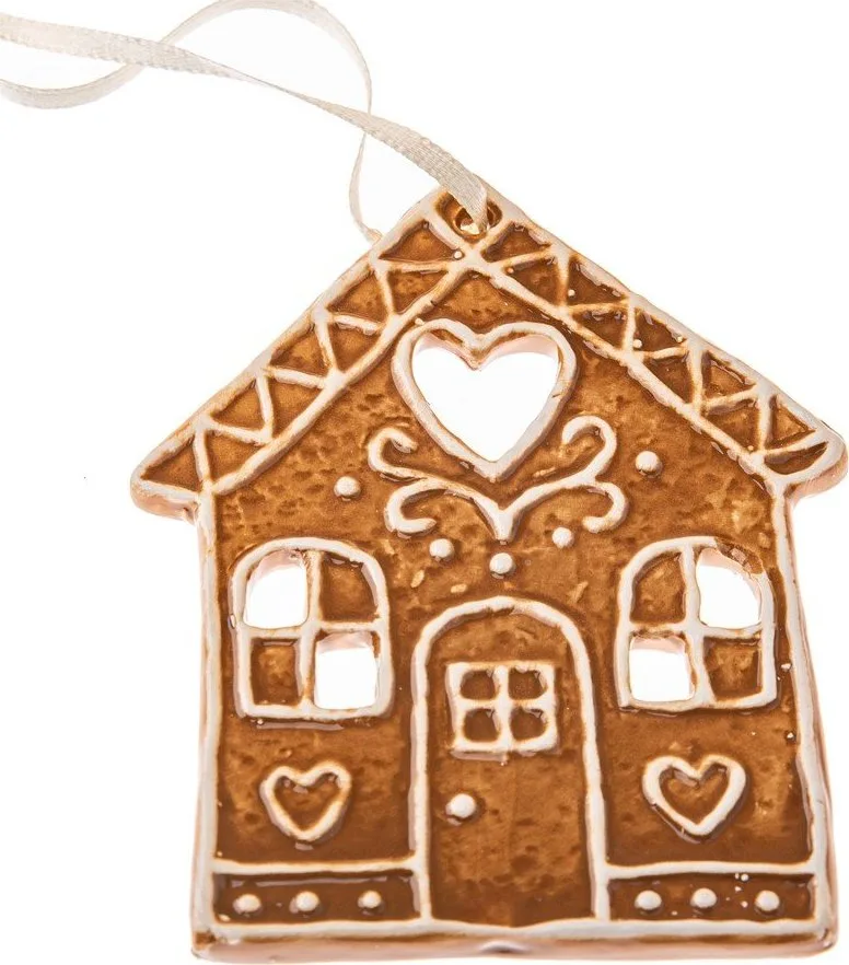 Keramická vánoční ozdoba 10 cm Gingerbread House – Dakls