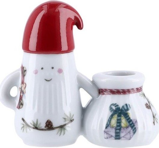 Keramický svícen s vánočním motivem Hammershøi Christmas Father Elf – Kähler Design Kähler Design