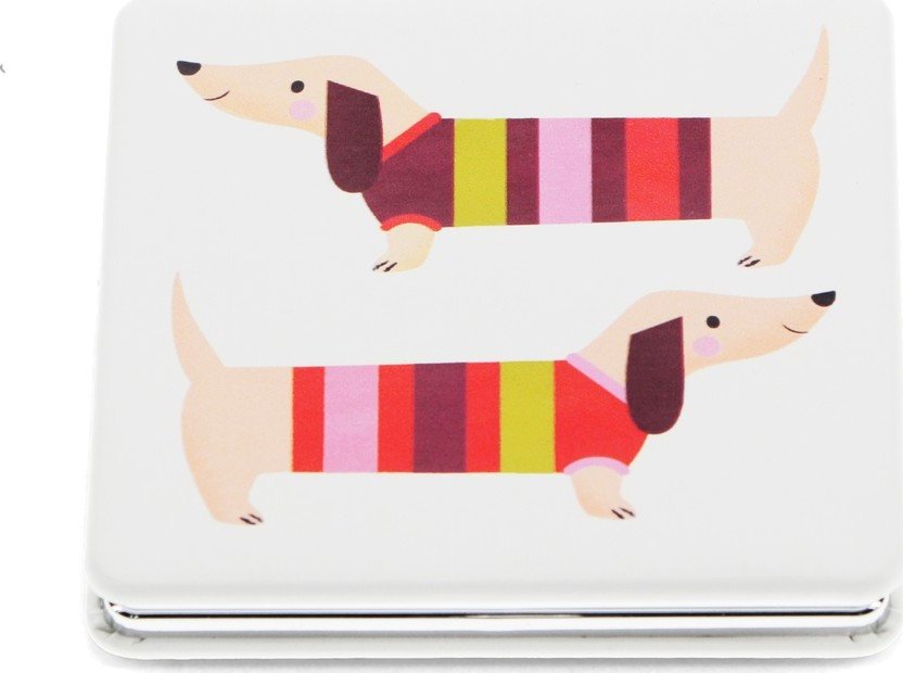 Kosmetické zvětšovací zrcadlo 7x7 cm Sausage Dog – Rex London Rex London