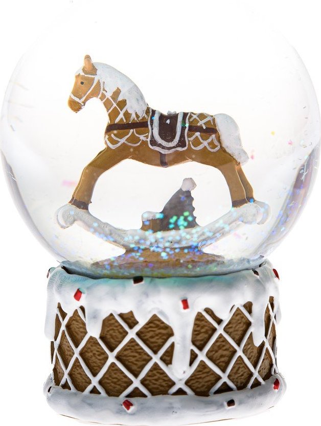 Polyresinové sněžítko (výška 10 cm) Snowy Horse – Dakls Dakls