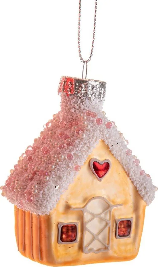Skleněná vánoční ozdoba 7 cm House – Dakls