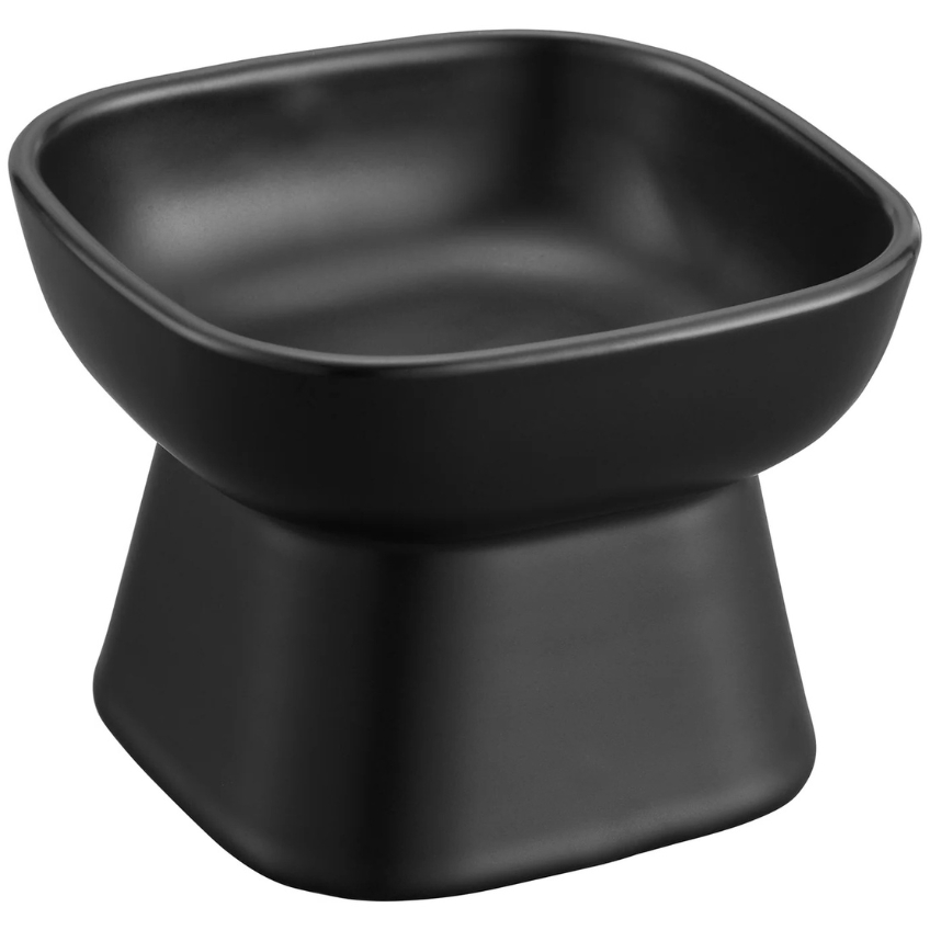 Černá keramická miska pro psy Yamazaki Tower 8 cm YAMAZAKI