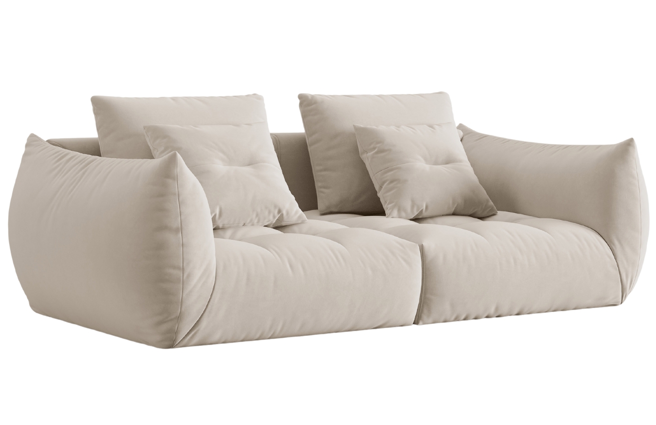 Micadoni Sametová pohovka Bloom 232 cm Micadoni